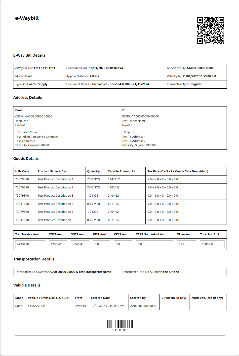 E-Waybill Detailed