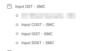 Input GST Accounts